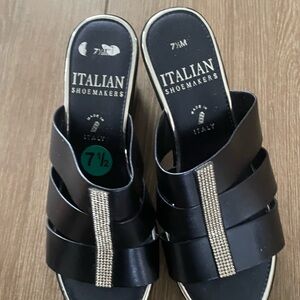 Italian Shoemakers Navy Blue Sandals NWOT